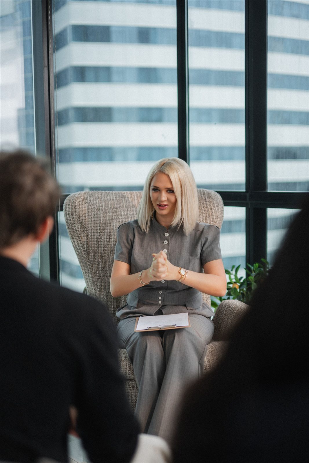 Career coaching conversation at WellnessHub